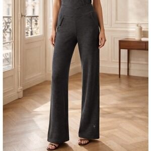 Ibex Dark Grey Wool Blend Pull On Pants Stretch Size Medium